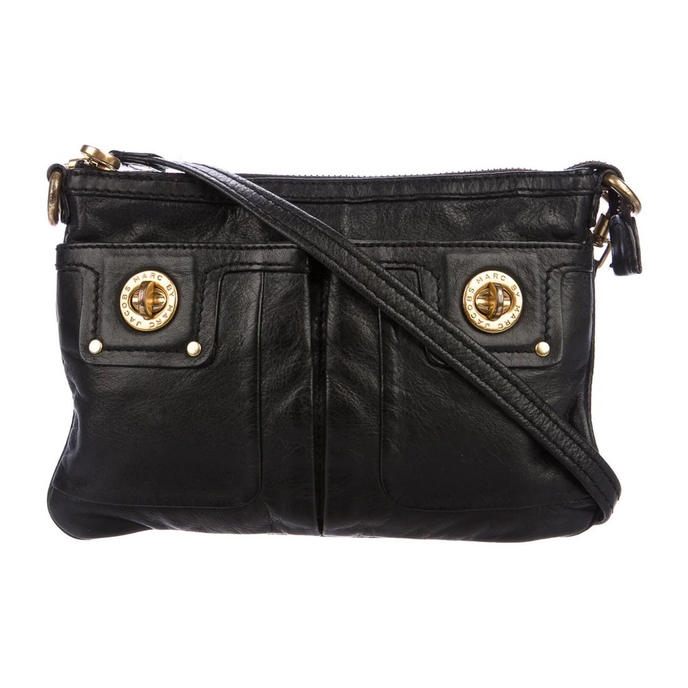 Marc Jacobs 100% Black Leather Crossbody🖤